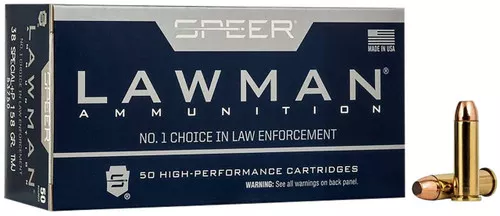 Speer Lawman Subsonic Centerfire Ammunition, 38 Special +P, Total Metal Jacket Round Nose, 158 Grain – 50 Cartridge Box ( 50 / 1 )