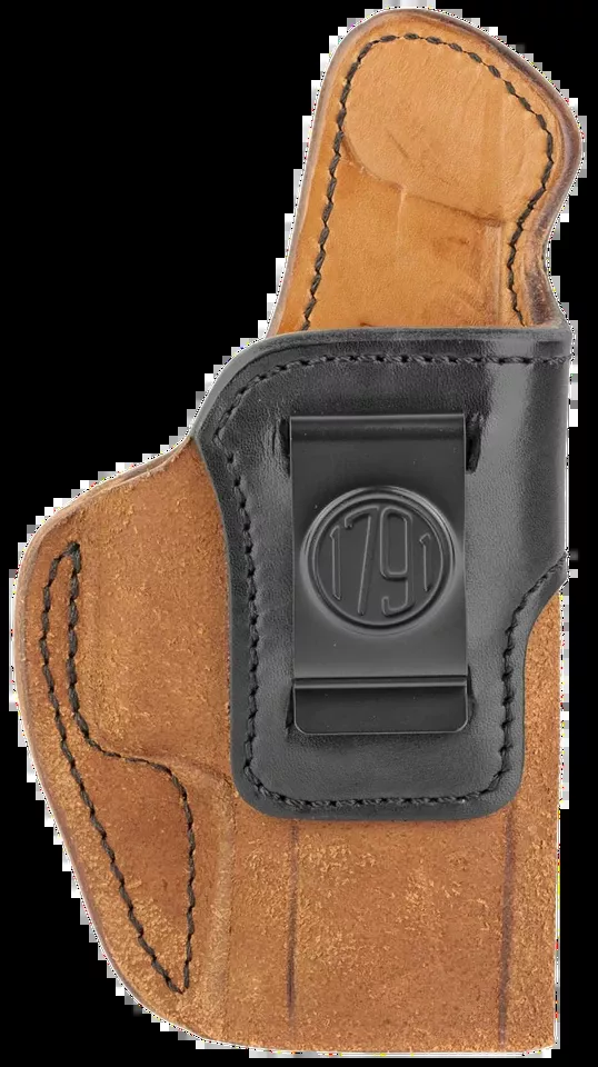 Springfield XD-M/HK VP9SK Right Hand IWB Leather Holster - Black/Brown, Size 05