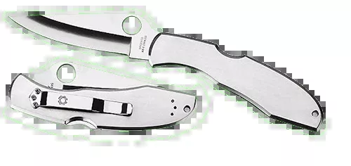 Spyderco Endura 4 Folding Knife with Part Serrated VG-10 Blade and Stainless Steel Handle