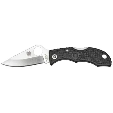 Spyderco Ladybug3 Pocket Knife 1.9″ Plain Edge VG-10 Stainless Steel Blade Fiberglass Reinforced Nylon Handle Black