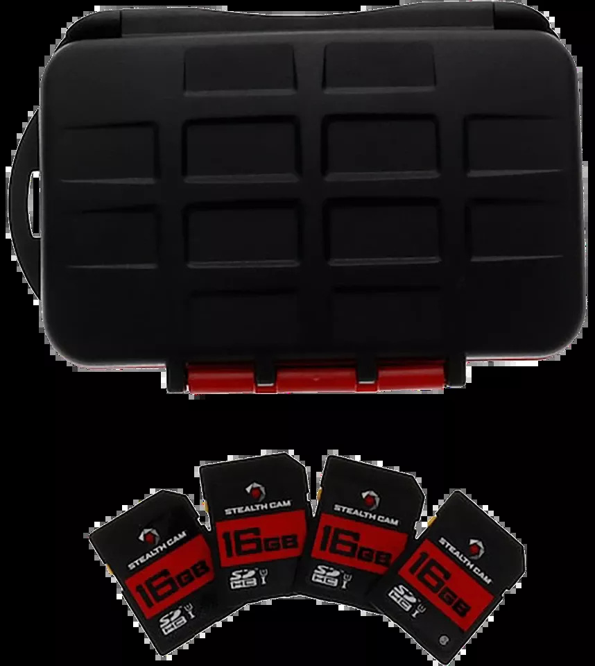 Stealth Cam Memory Card Storage Case - 16GB 4-Pack