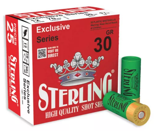 STERLING 12GA BIRDSHOT #6 2 3/4 INCH 1 1/16 OZ (30g) BOX25 UPC: 8698779950620