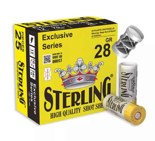 Sterling Exclusive 12 Gauge Shotshell Ammunition, 2 3/4 Inch, 1280 FPS, 1 Ounce, #7 Shot – 25 Cartridge Box ( 25 / 1 )