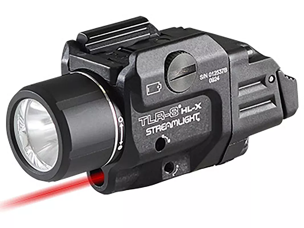 Streamlight TLR-8 HL-X USB Weapon Light with Red Laser for Picatinny Rail Black