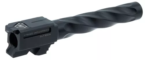 Strike Industries GARKBARREL17 ARK9mm Luger Compatible w/Glock 17 Gen1-4, 4.49" Spiral Fluted Black Nitride Stainless Steel