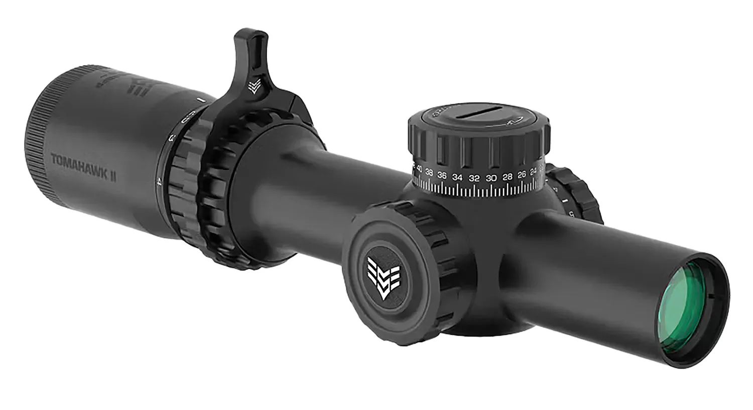 Swampfox Optics THK14241GB Tomahawk II Black 1-4X24MM 30mm Tube BDC Green Reticle