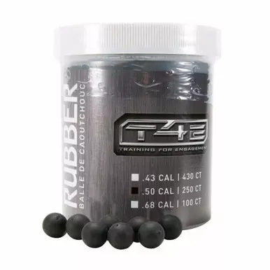 T4E .50 Cal Rubber Balls, 250 Pack