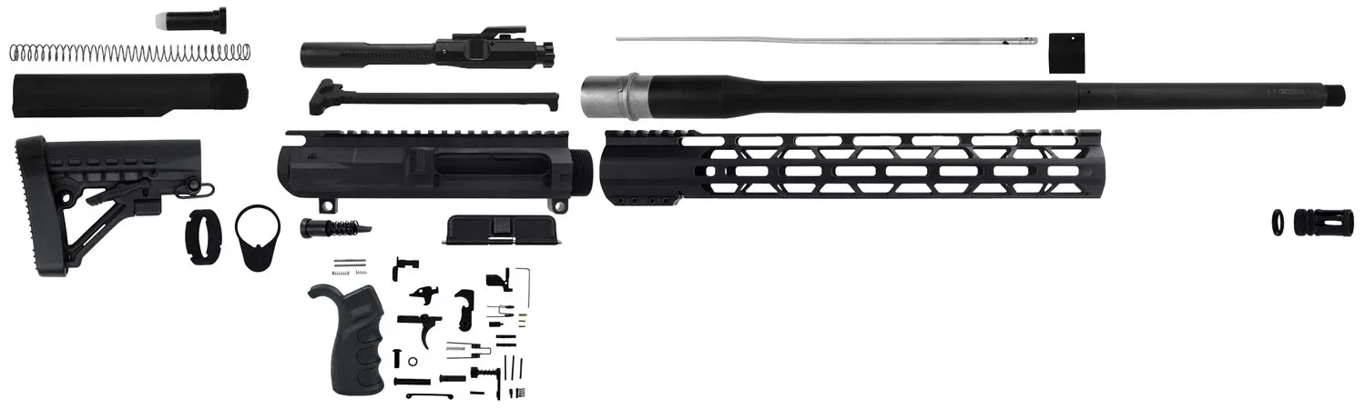 TacFire SSRK65CRDLPK20BN AR Build KitSports South Exclusive 6.5 Creedmoor AR-Platform Black Nitride 5/8"x24