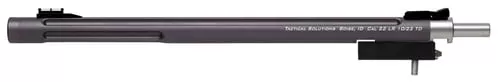 Tactical Solutions 1022TDGMG X-Ring Barrel 22 LR 16.50" Gunmetal Gray FinishAluminum Material Bull with Fluting, Threading & Sights for Ruger 10/22 Takedown