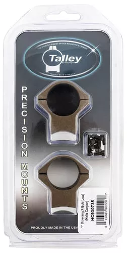 Talley HC930735 Scope Mount/Ring ComboBurnt Bronze Aluminum 1" Tube X-Bolt Low Rings Short/Long Action 0 MOA