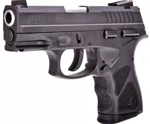 Taurus TH40 Compact Semi-Automatic Pistol .40 S&W 3.54" Barrel (2)-10Rd Magazines FALSEvak Drift Adjustable Front & Rear Sights Black Polymer Finish
