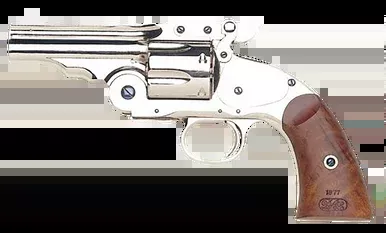 Taylor’s & Company Schofield Top Break 44-40 Win Revolver 5″ Nickel Barrel 6 Round Walnut Grip