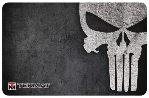 TekMat TEKR42PUNISHER Punisher Door Mat BlackGray Rubber 42 Long Punisher Skull UPC: 612409974143