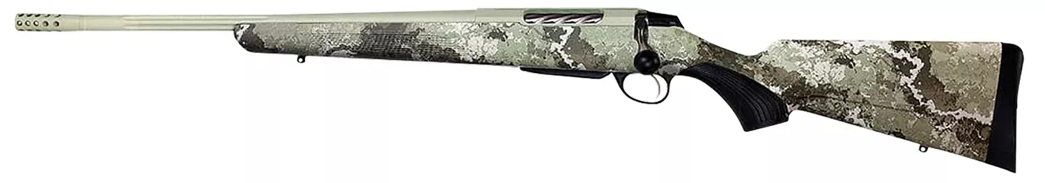 Tikka JRTXVA431R10 T3x Lite 300 Win Mag 3+1 24.30″ Fluted/Threaded, Desert Verde Cerakote Barrel/Rec, Veil Alpine Synthetic Stock, Interchangeable Grip, Muzzle Brake Left Hand
