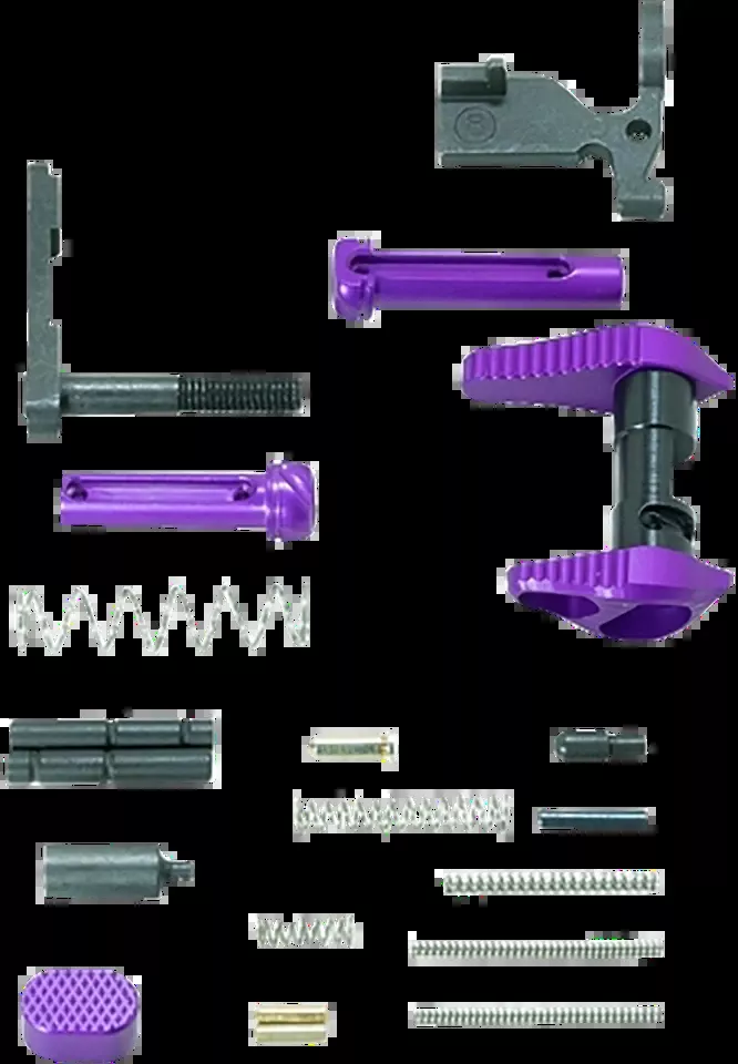Timber Creek AR-15 Lower Parts Kit - Purple Anodized Aluminum