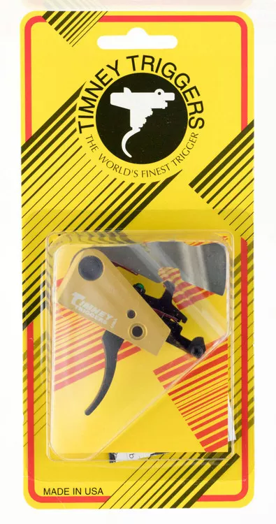 Timney Triggers 691S FeatherweightSingleStage Curved Trigger with BlackGold Finish for FN SCAR17 UPC: 081950691234
