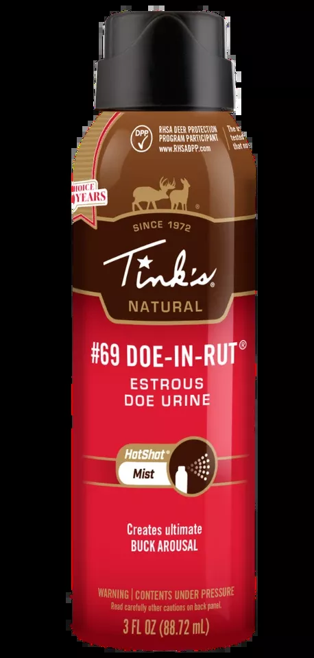 Tinks W5310 #69 Hot Shot Deer Attractant - Doe Estrus Scent Aerosol, 3 oz