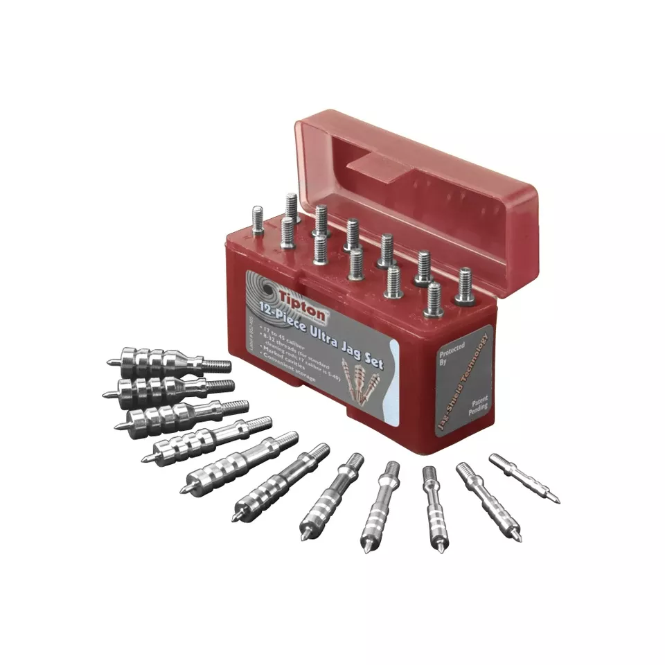 TIPTON ULTRA JAG SET (12 PIECES) FOR .17 TO .45 ACP CALIBERS