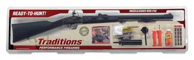 Traditions Deerhunter Flintlock Single Shot Rifle .50 Caliber 24″ Blued Barrel Synthetic Stock