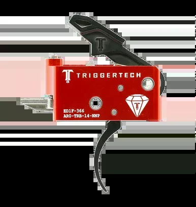 TriggerTech AR Diamond Pro Trigger Group Curved Bow AR-15, LR-308 Two Stage Black