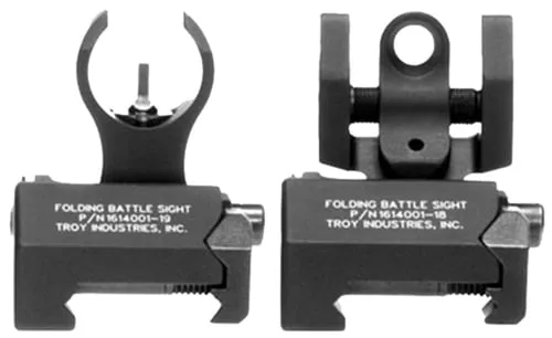 Troy Ind SSIGIARSTBT00 Tritium Micro BattleSight Set HK Front & Round RearBlack Hardcoat Anodized