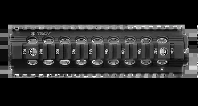 Troy Industries 9″ MRF Drop-In Battle Rail 2-Piece Quad Rail Handguard AR-15 Mid Length Black