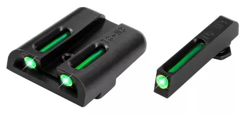 Truglo TFO Tritium/Fiber-Optic Day/Night Sights Fit Kimber 1911 models with FIXED REAR SIGHT- Front Red/Rear Green