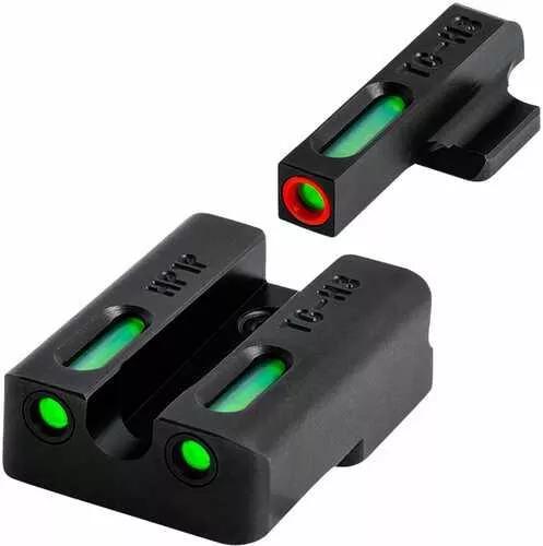 Truglo Tfx Pro Square Front / U-FALSEtch Rear Tritium Fiber Optic Sight Color - Green Orange Outline