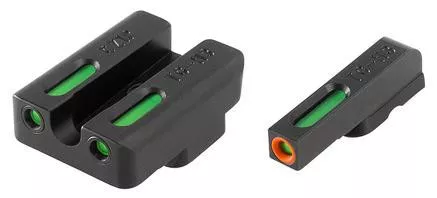 Truglo TFX Pro Tritium Fiber-Optic Xtreme Handgun Sight Set For CZ P10 - Front Orange/Green Rear