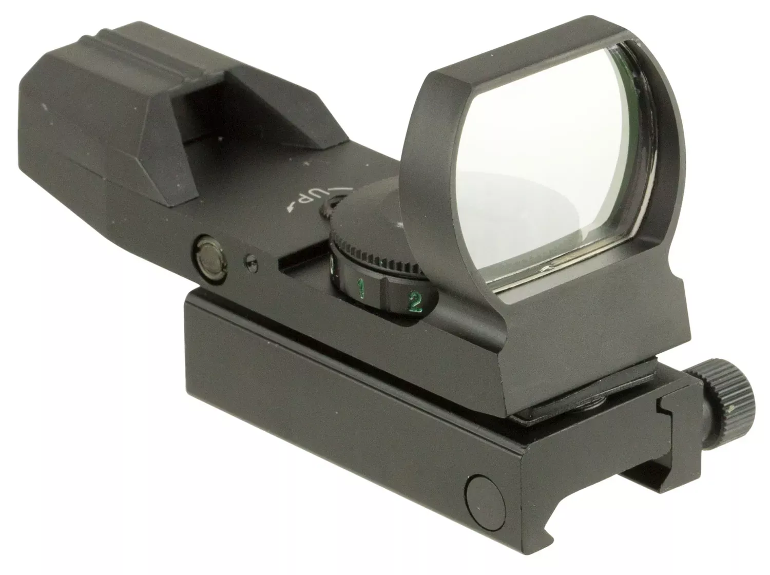 TruGlo TG-8370B Open Dot Sight Black Anodized 1X 34mm 5 MOA Dual (Red/Green) Illuminated Dot Reticle