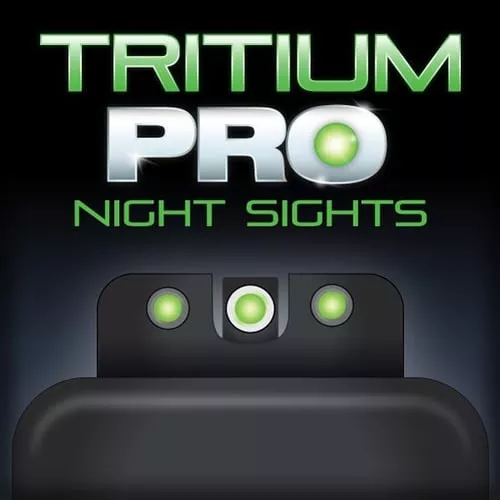 Truglo Tritium Pro Night Sights Fit Taurus Millennium G2 / 709 Slim / 740 Slim White Outline Front/Rear Green