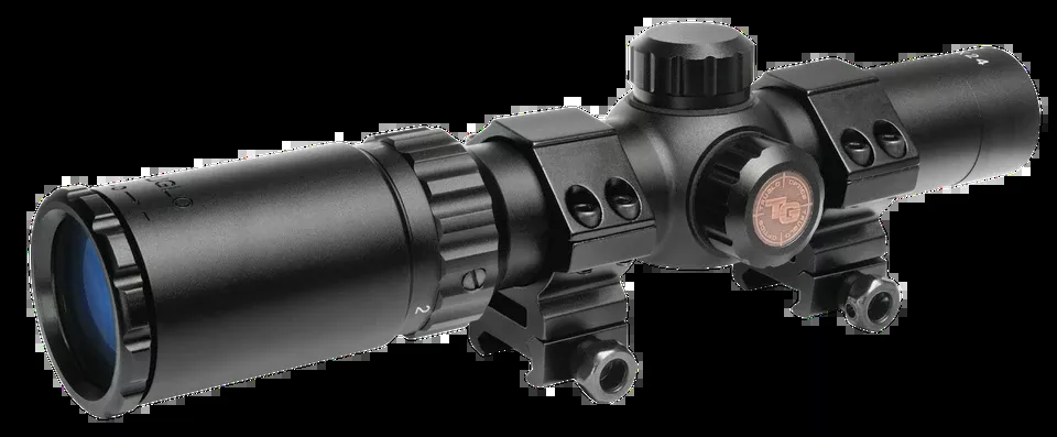 Truglo Tru-Brite 30 Hunter 1-4x24mm Scope with Circle Duplex Reticle, Black Finish