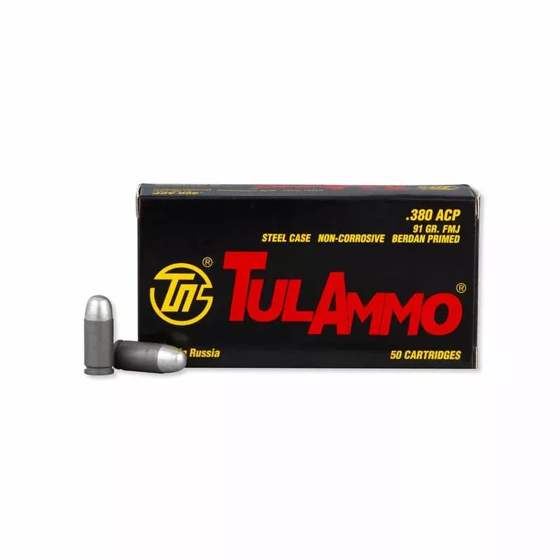 TulAmmo – 380 Auto – 91 Grain – FMJ