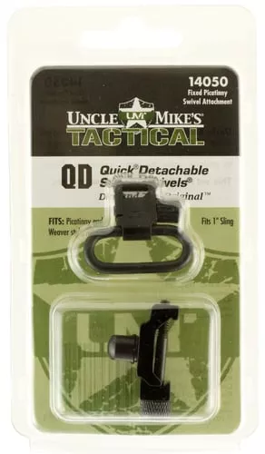 Uncle Mikes 14050 Super SwivelQuick Detach w/Fixed Picatinny Swivel Attachment Blued 1" Loop