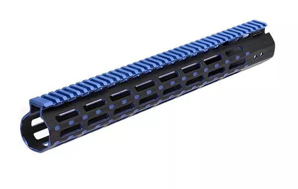 UTG 15″ AR15 PRO Super Slim M-LOK Rail- Black & Blue 2-Tone