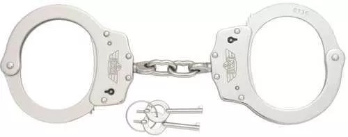 UZI Gear / CampCo Uzi Accessories UZIHCCS Law Enforcement Chain Link Handcuff Silver