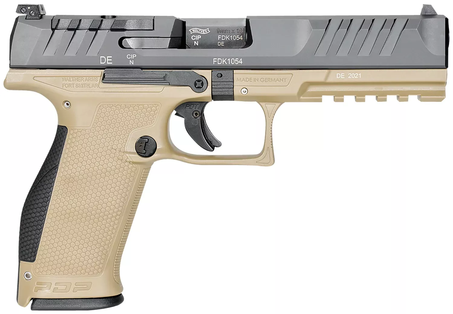 Walther Arms 2858410 PDP Optic Ready 9mm Luger 5″ 18+1 Black Steel Slide Performance Duty TexturedPolymer Grip (Full Size)
