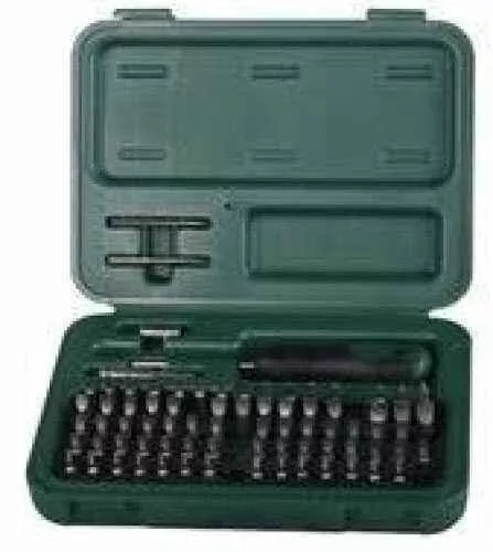 Weaver Multi- Bit Tool 77-Piece Set Hard Plastic Case ErgoFALSEmic Driver Handle Black/Green 849718