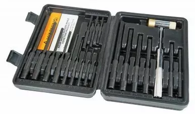 Wheeler Master Roll Pin Punch Set, 18 Pc