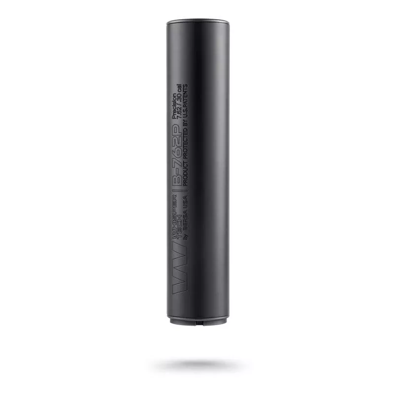 WhisperTech B-762P Semi Auto Direct Thread Suppressor 7.62 Aluminum & Stainless Steel 5/8×24 Thread