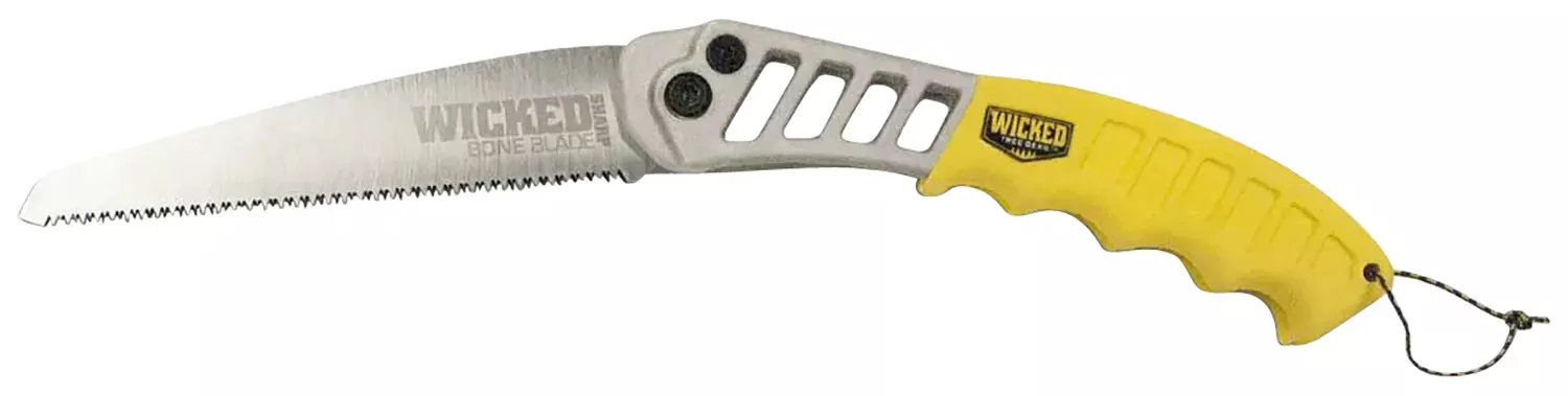 Wicked Tree Gear WTG007 Tough Utility Folding Saw 7″ High Carbon Steel Blade/Yellow Overmold Aluminum Handle