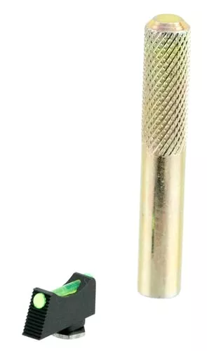 Wilson Combat 668FOG245 Vickers Elite Front Sight Serrated, Green Fiber Optic Front/Black Parkerized Frame, Compatible w/ Glock 9/40 Cal.