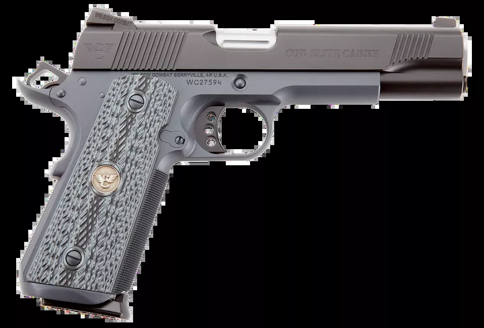Wilson Combat CQB Elite Carry 9mm 1911 Pistol, 10+1 Capacity, 5" Barrel, Black & Gray Finish