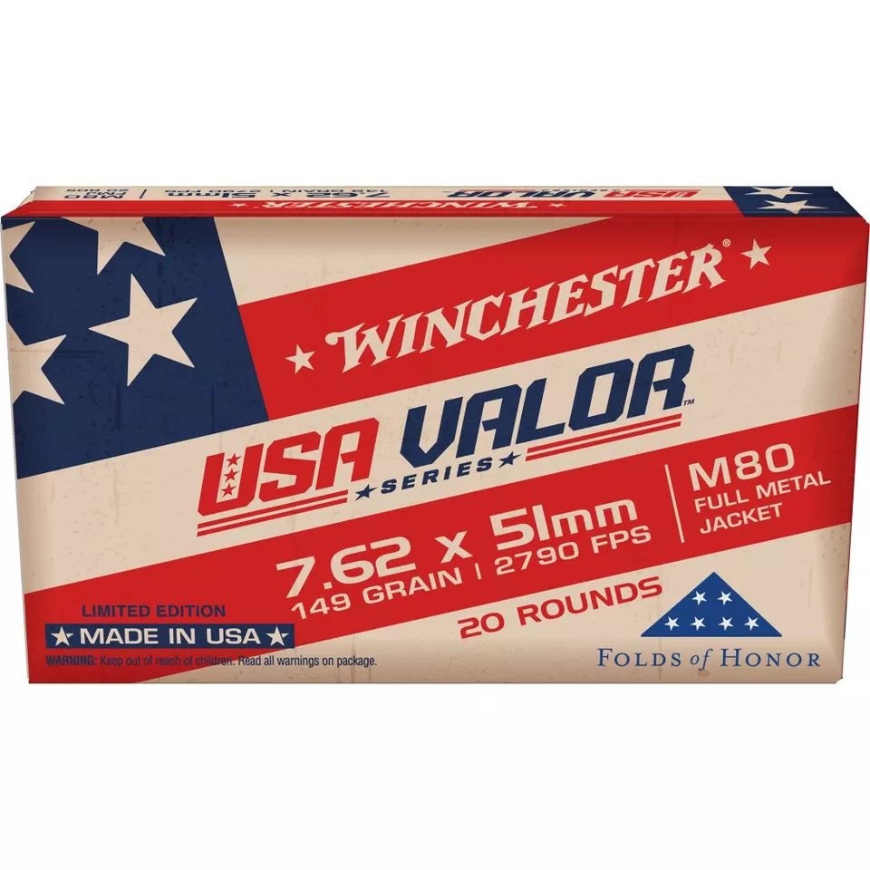 WIN USA VALOR 7.62X51 149GR Ammunition 20-Round Box