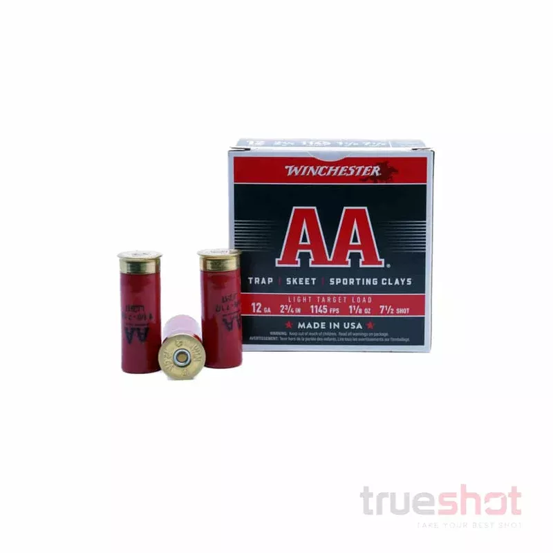 Winchester – AA – 12 Gauge – #7.5 Shot – 2.75″ – 1-1/8 Oz. – 1145 FPS