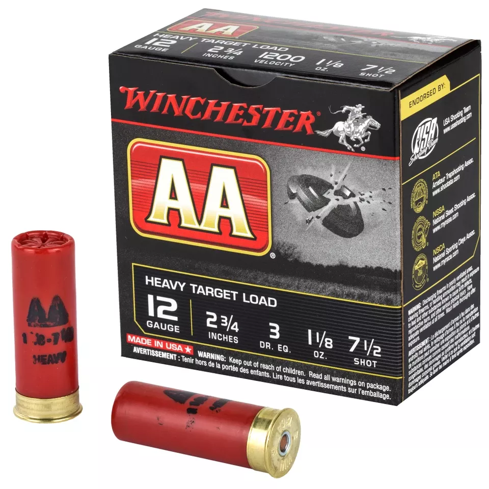 Winchester AA Heavy Target 2.75" #7.5 Shotgun Shells - 25 Rounds/250 Case