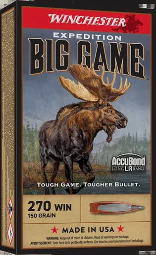 Winchester Expedition Big Game .270 Winchester Ammo 150 Grain AccuBond LR Box of 20