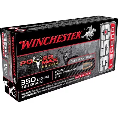 Winchester Power-Max .350 Legend Ammo 160 Grain Bonded Hollow Point Box of 20