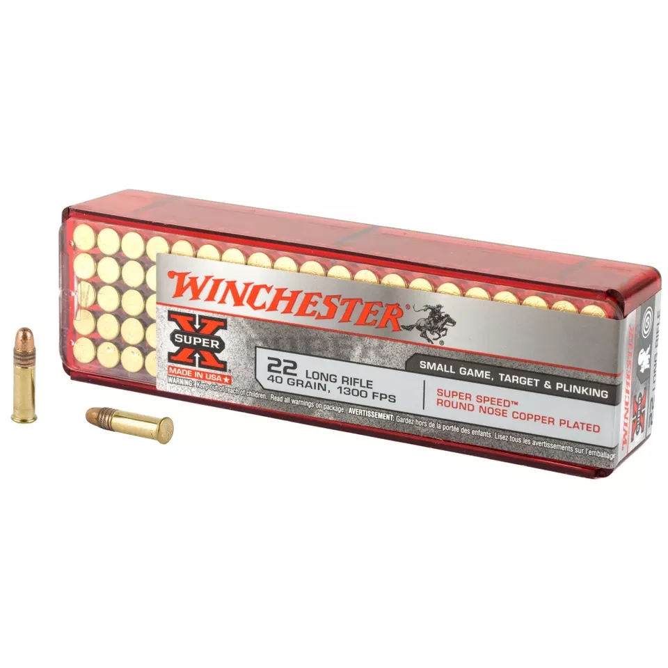 Winchester Super-X .22LR 40 Grain Power-Point Rimfire Ammunition - 100 Rounds