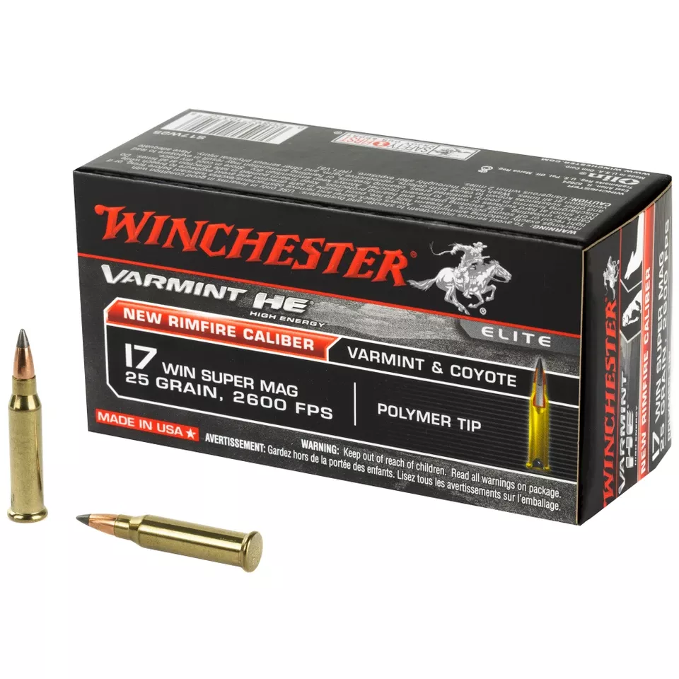 Winchester Varmint High Energy 17 WSM 25 Grain Polymer Tip 50 Rounds
